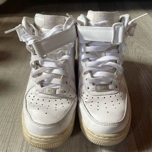 Nike Air Force 1. All white. Women’s size 8. Mid top